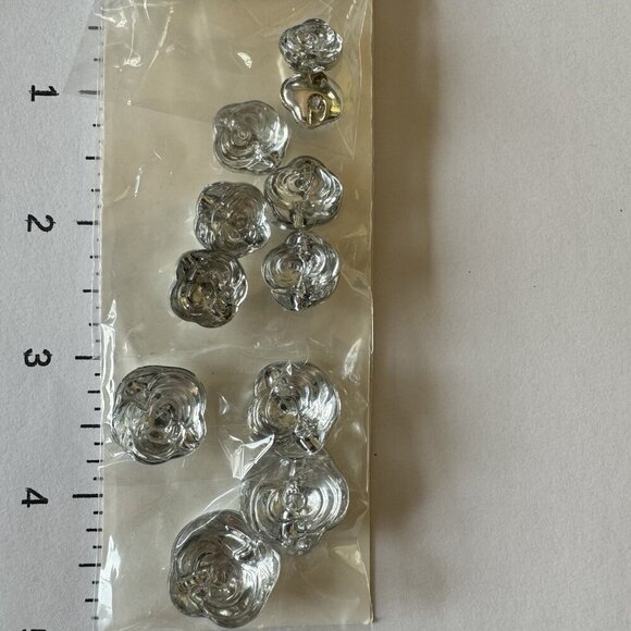 BUTTONS CLEAR FACETED RHINESTONES- Scrapbooking Embellishment Stampin Up Bazzill - Picture 4 of 8